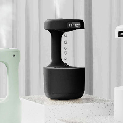 Water Drop Anti-Gravity Humidifier With Clock