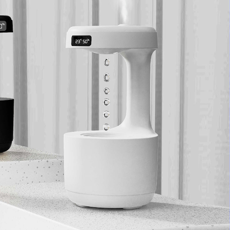 Water Drop Anti-Gravity Humidifier With Clock