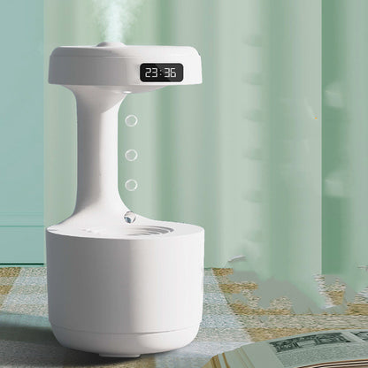 Water Drop Anti-Gravity Humidifier With Clock